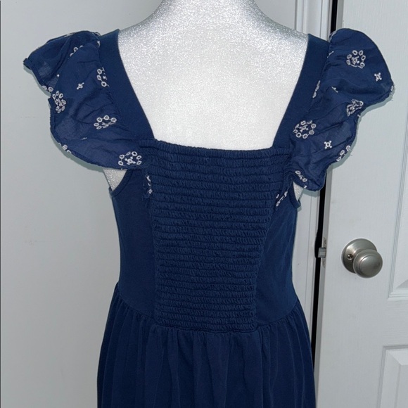 J.Crew Eyelet Knit Midi Dress Navy Blue, Size Small - Picture 7 of 11